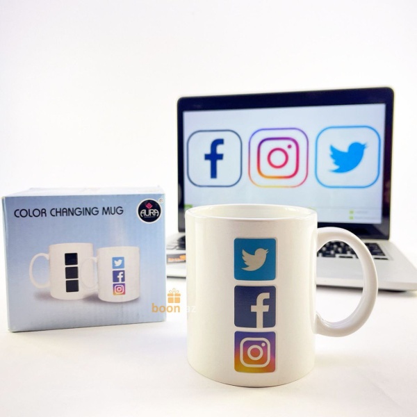 Кружка хамелеон "Социальная сеть"